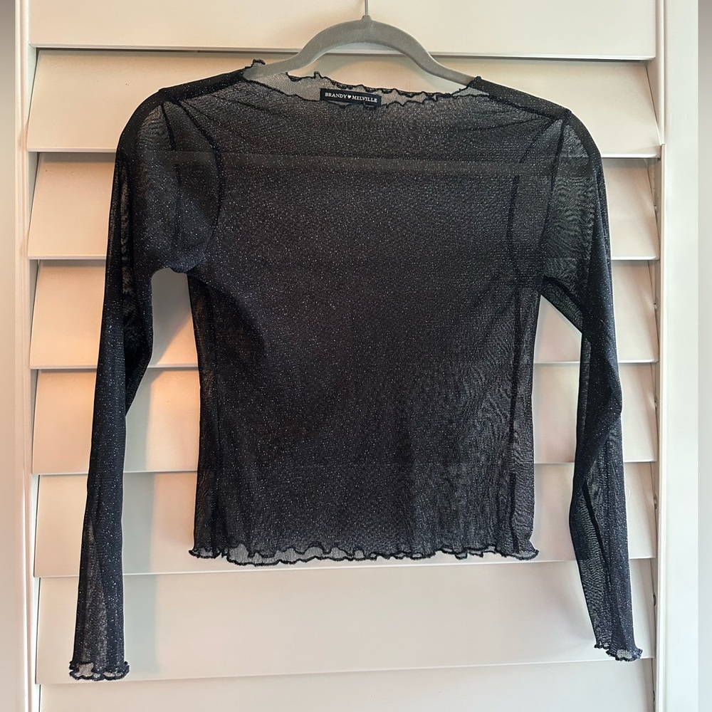 Brandy Melville Sheer Long Sleeve Top